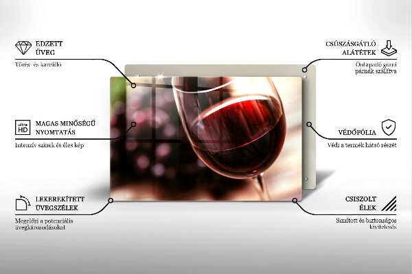 Krycia doska na sporák Pohárik červeného vína