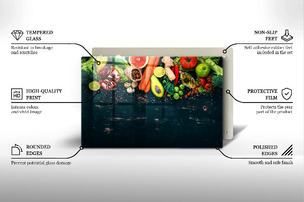 Krycia doska na sporák Ovocie a zelenina