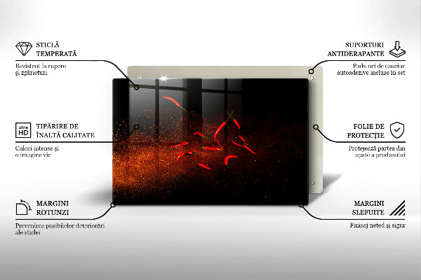 Krycia doska na sporák Horúce čili papričky