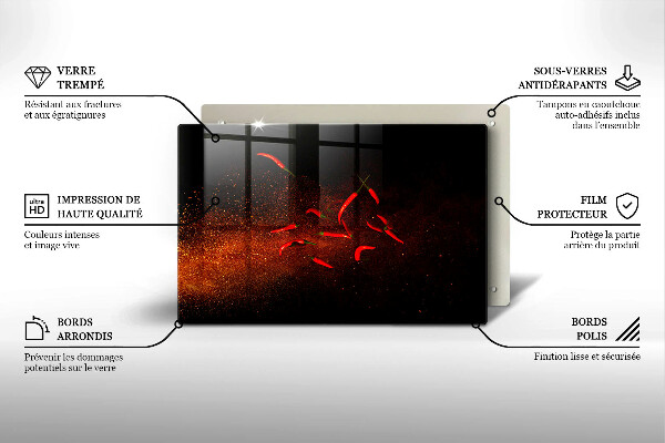 Krycia doska na sporák Horúce čili papričky