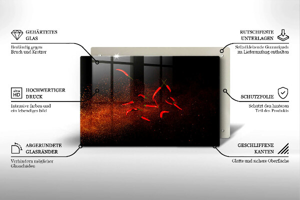 Krycia doska na sporák Horúce čili papričky
