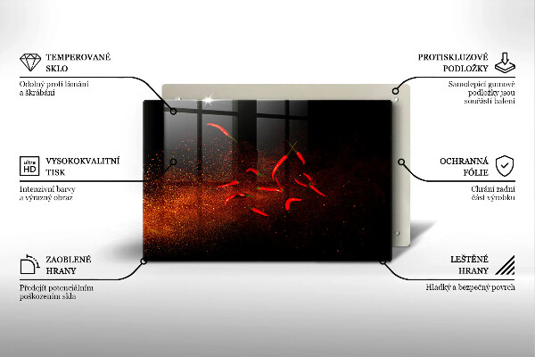 Krycia doska na sporák Horúce čili papričky