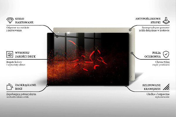 Krycia doska na sporák Horúce čili papričky