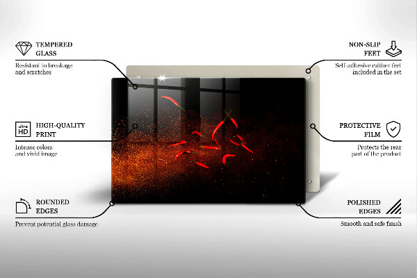 Krycia doska na sporák Horúce čili papričky