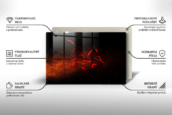 Krycia doska na sporák Horúce čili papričky