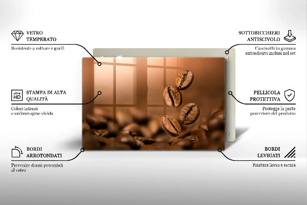 Krycia doska na sporák Kávové zrná