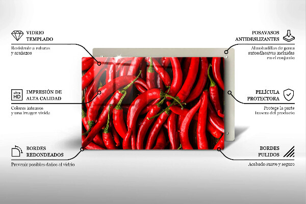 Krycia doska na sporák Horúce čili papričky