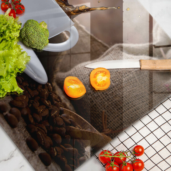 Sklo za varnú dosku Šálka a kávové zrná