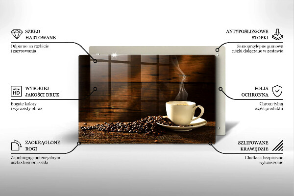 Sklo za varnú dosku Drevená šálka na kávu