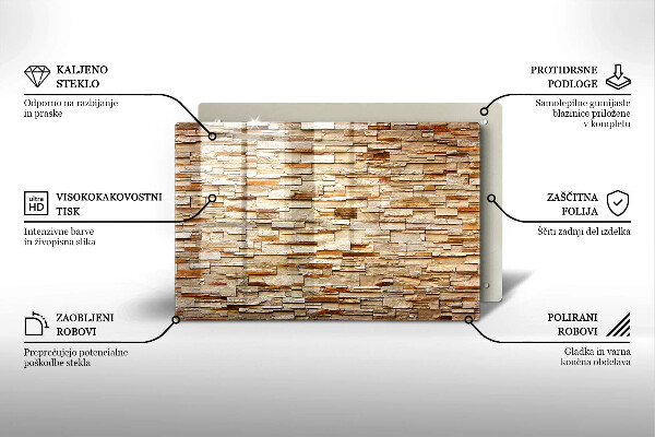 Sklo za varnú dosku Textúra dekoratívnych kameňov