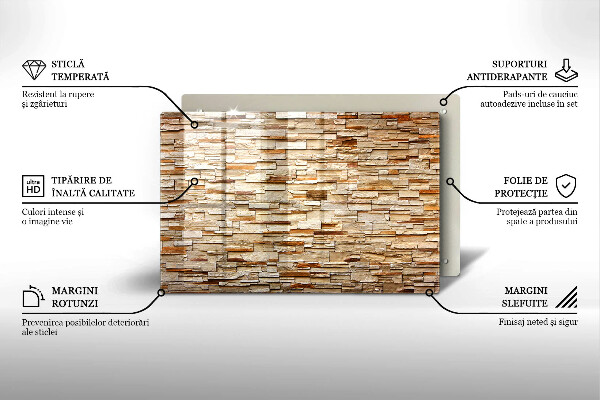 Sklo za varnú dosku Textúra dekoratívnych kameňov