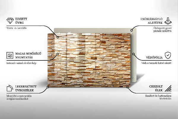 Sklo za varnú dosku Textúra dekoratívnych kameňov