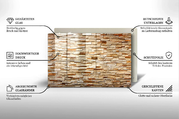 Sklo za varnú dosku Textúra dekoratívnych kameňov