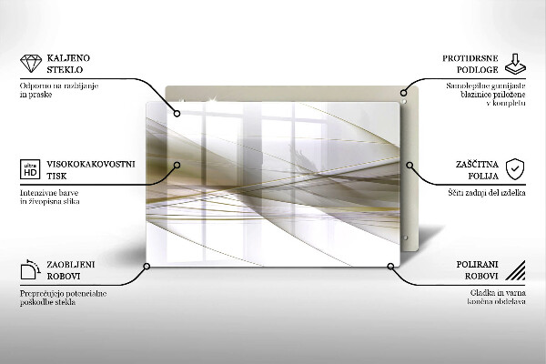 Sklo za varnú dosku Dizajn abstraktných línií