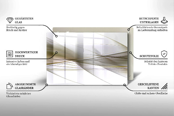 Sklo za varnú dosku Dizajn abstraktných línií
