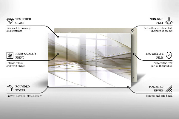 Sklo za varnú dosku Dizajn abstraktných línií