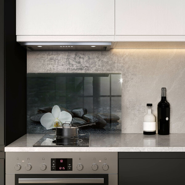 Kryt na indukčnú dosku Biely kvet Zen kamene