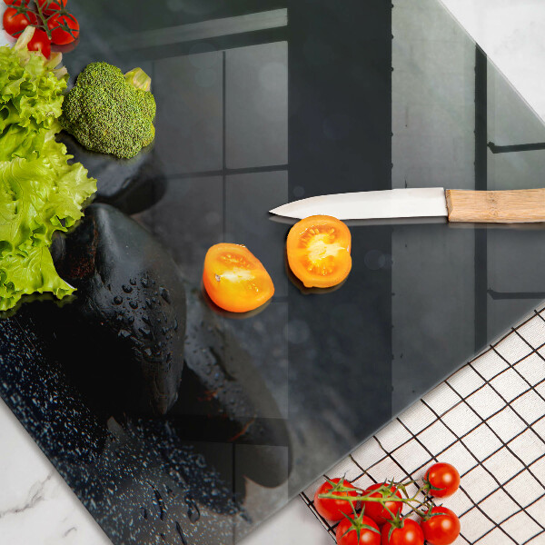 Kryt na indukčnú dosku Biely kvet Zen kamene