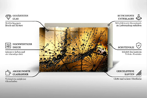 Sklo za varnú dosku Rosa a púpavy