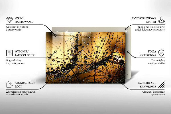 Sklo za varnú dosku Rosa a púpavy