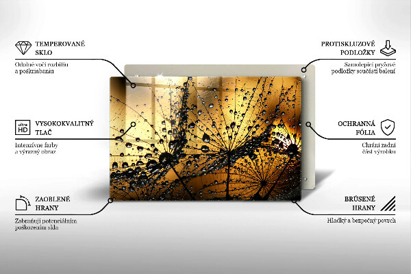 Sklo za varnú dosku Rosa a púpavy