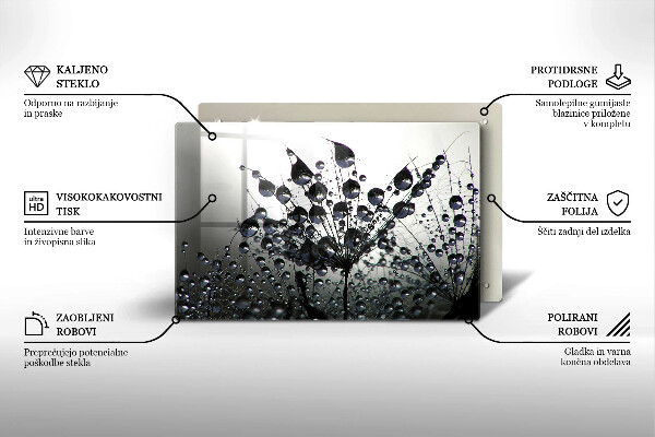 Sklo za varnú dosku Púpava a rosa