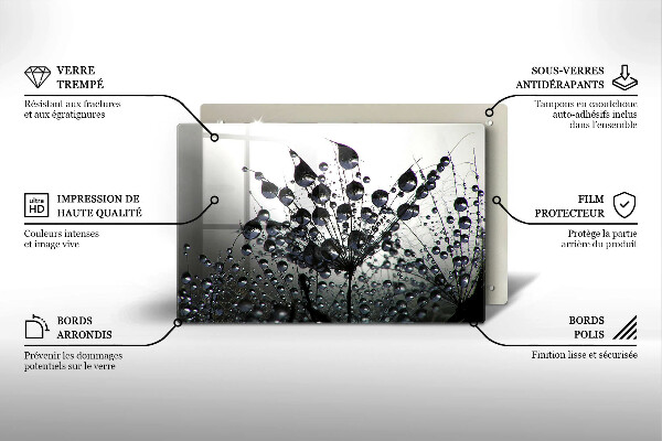 Sklo za varnú dosku Púpava a rosa