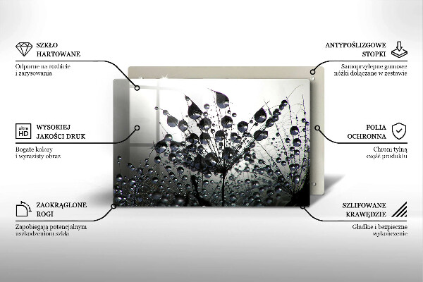 Sklo za varnú dosku Púpava a rosa
