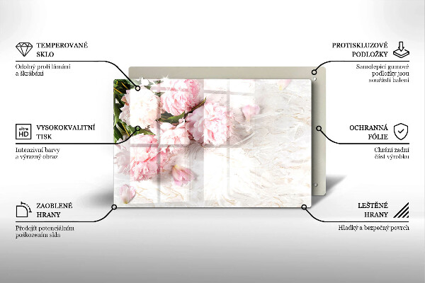 Kryt na indukčnú dosku Jemné kvety ruží
