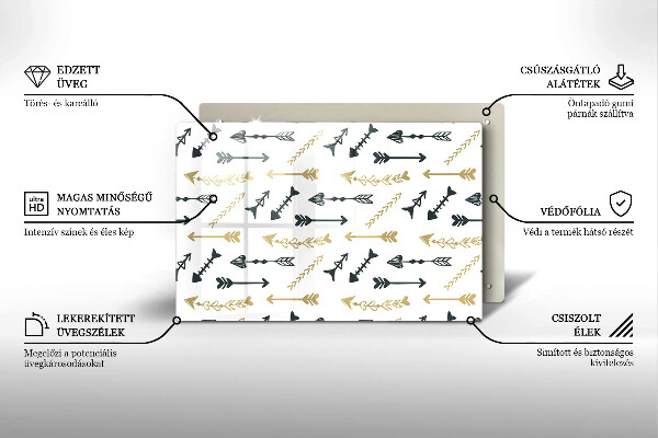 Kryt na indukčnú dosku Vzor boho šípok