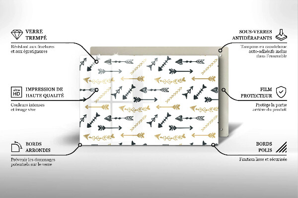Kryt na indukčnú dosku Vzor boho šípok