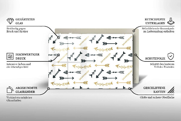 Kryt na indukčnú dosku Vzor boho šípok