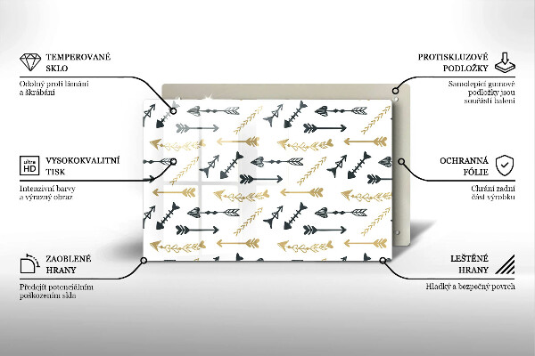 Kryt na indukčnú dosku Vzor boho šípok