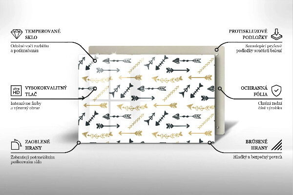 Kryt na indukčnú dosku Vzor boho šípok