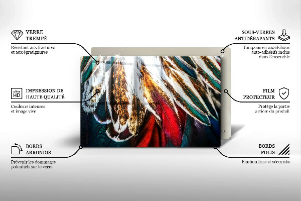 Kryt na indukčnú dosku Boho vtáčie perie