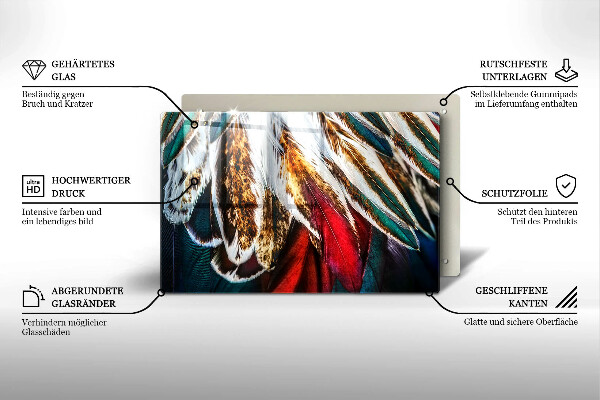 Kryt na indukčnú dosku Boho vtáčie perie