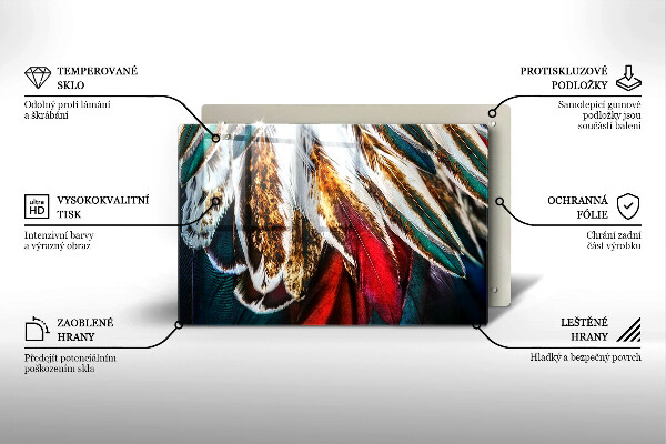 Kryt na indukčnú dosku Boho vtáčie perie