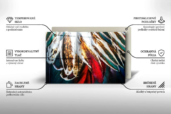 Kryt na indukčnú dosku Boho vtáčie perie