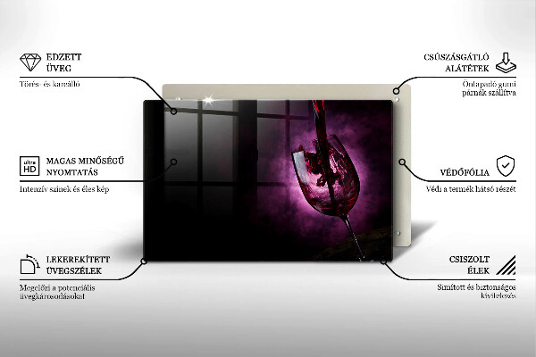 Kryt na indukčnú dosku Pohár vína