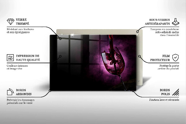 Kryt na indukčnú dosku Pohár vína