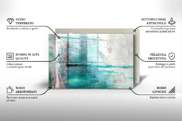 Kryt na indukčnú dosku Farba abstrakcie pozadia