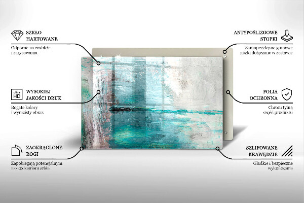 Kryt na indukčnú dosku Farba abstrakcie pozadia