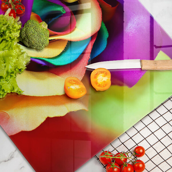 Sklo za varnú dosku Farebné lupene ruží