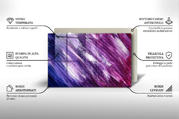 Kalené sklo za sporák Maľovanie abstrakcie