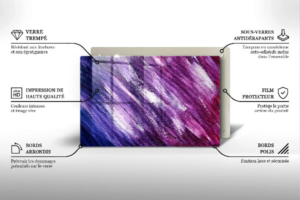 Kalené sklo za sporák Maľovanie abstrakcie