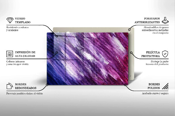 Kalené sklo za sporák Maľovanie abstrakcie