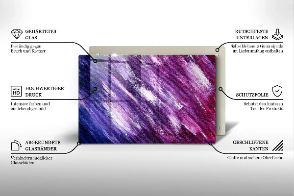 Kalené sklo za sporák Maľovanie abstrakcie