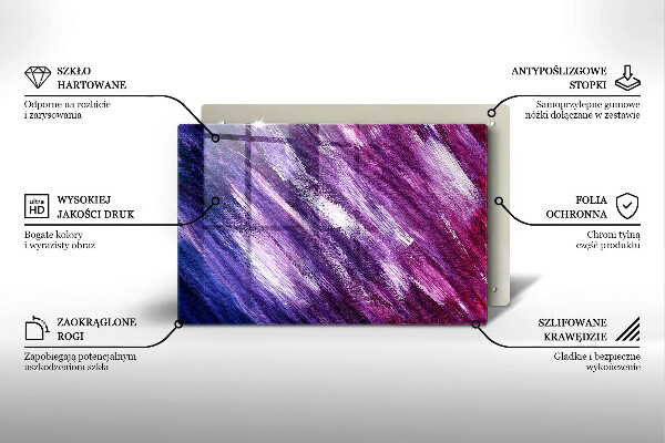 Kalené sklo za sporák Maľovanie abstrakcie