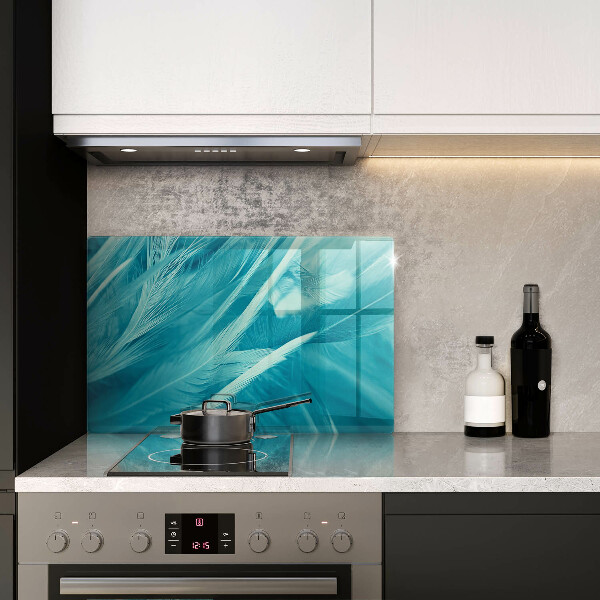 Kalené sklo za sporák Jemné perie