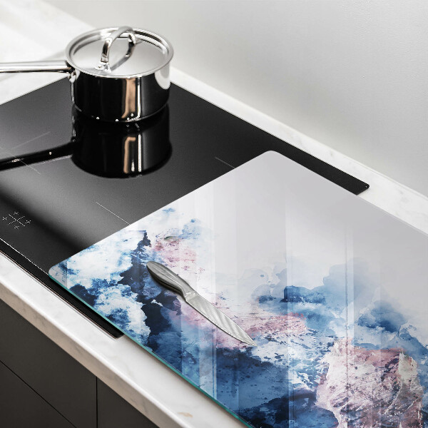 Krycia doska na sporák Abstraktné maľované hory